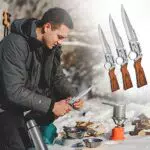 Klappmesser mit Gürteltasche, Scharfe Taschenmesser Outdoor