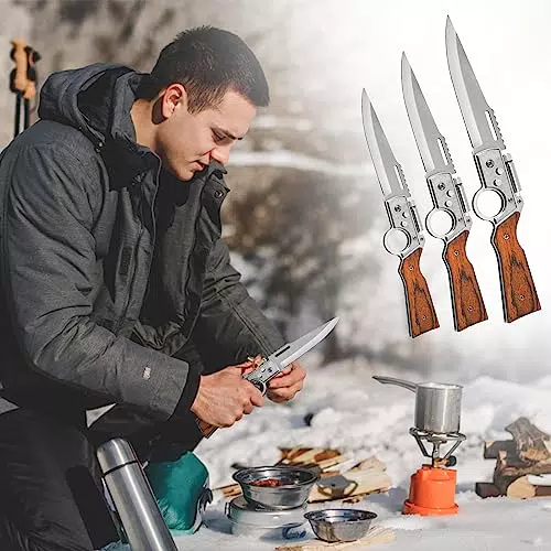 Klappmesser mit Gürteltasche, Scharfe Taschenmesser Outdoor