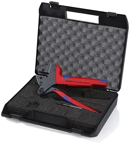 Knipex Crimp-Systemzange für auswechselbare Crimpeinsätze brüniert