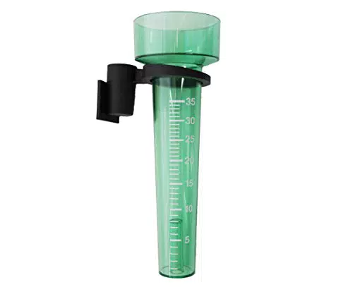 KOCH Regenmesser . grün/transparent mit Halter