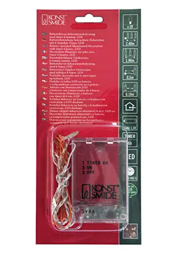 Konstsmide, 1460-880, Micro LED Lichterkette, 6h Timer