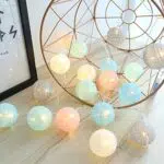 KWODE Lichterkette Cotton Ball, LED Cotton Bälle Light USB & Batteriebetrieben