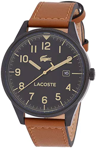 Lacoste Analog Quarzuhr für Herren mit Braunes Lederarmband - 2011021