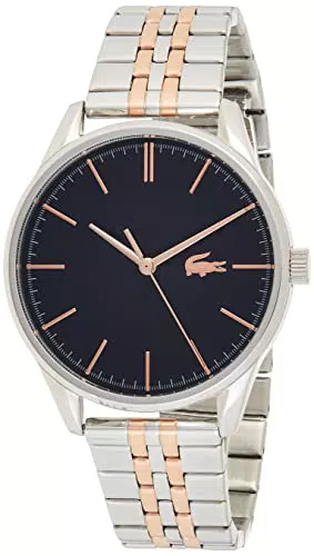 Lacoste Analog Quarzuhr für Herren mit Zweifarbiges Edelstahlarmband - 2011048