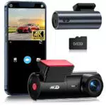 Lamto Dashcam Auto Vorne 4K WiFi Dash Cam mit APP-Steuerung