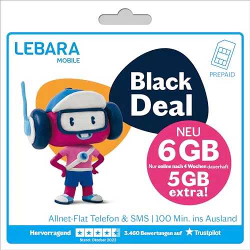 Lebara Prepaid SIM-Karte mit Hello! S Prepaid Tarif ohne Vertrag