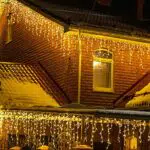 LEDYA 500 LEDs Eisregen Lichterkette Außen, 18M Weihnachtsbeleuchtung Warmweiß