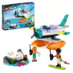 LEGO 41752 Friends Seerettungsflugzeug, Flugzeug-Spielzeug mit Wal-Figur und Mini-Puppen