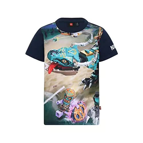 LEGO Jungen Ninjago Lwtaylor 323 T-Shirt, 590 Dark Navy