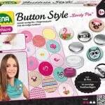 Lena 42564 Bastelset Style Lovely Pin, Komplettset für Coole Buttons mit 10 Metall Knöpfe