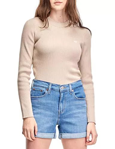 Levi's Damen Crew Rib Cement Sweater, Cement, S EU