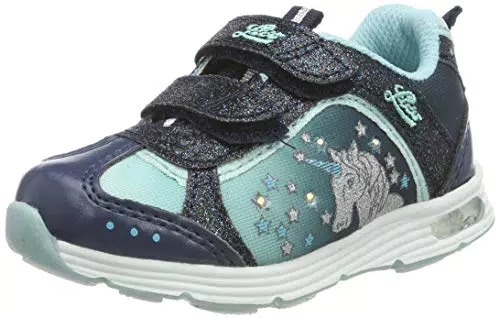 Lico Mädchen Unicorn V Blinky Sneaker, Marine Türkis