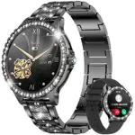 LIGE Smartwatch Damen, Smartwatch mit Telefonfunktion 1.32'' Zoll Voll Touchscreen Fitnessuhr Damen mit SpO2 Herzfrequenz Schlafmonitor