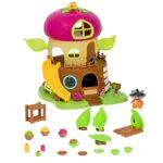 Li’l Woodzeez 19-teilig Eichel Baumhaus Set mit Zubehör und Wackelkopf Tierfigur Waschbär