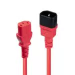 Lindy IEC 0,5 m Verlängerungskabel P1 rot 1 m