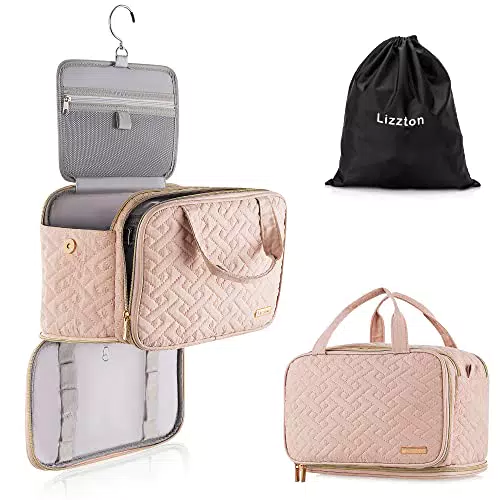 Lizzton Kulturtasche Damen, Große Kulturbeutel Waschtasche zum Aufhängen
