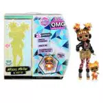 LOL Surprise OMG Winter Chill Missy Meow Modepuppe und Baby Cat Puppe mit 25 Überraschungen