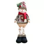 LSAltd Winter Weihnachtsdeko Figuren Tischdeko Herbstdeko Weihnachten Schneemann Elch Weihnachtsmann Plüsch Puppe Festliches Niedlich Weihnachtsfiguren Lange Beine Sitzposition Figur Raumschmuck