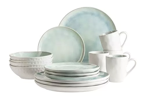 MÄSER Serie Frozen, Geschirr Set aus Keramik für 4 Personen