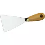 Malerspachtel mit ovalem Holzheft, breite 80 mm, 1 Stück