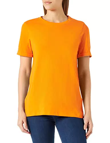 MAMALICIOUS Damen Mlneweva Ss Jrs Top, Vibrant Orange