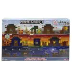 Mattel Minecraft HHT64 - Mob Head Minis Adventskalender mit pixeligen Videospiel Figuren mit riesigen Köpfen