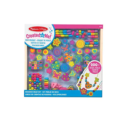 Melissa & Doug Bastelset Mädchen & Jungen, Armbänder & Ketten basteln Mädchen