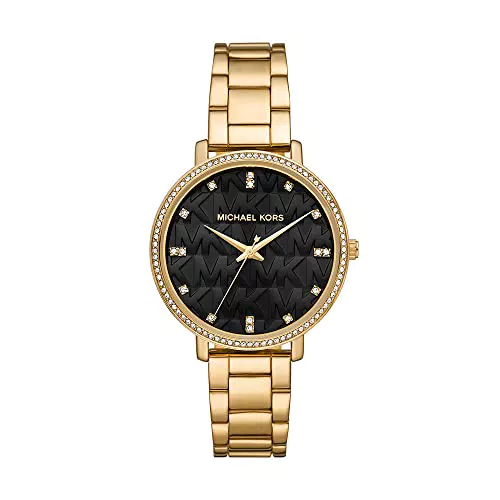 Michael Kors Damen Quarz 3 Zeiger Uhr mit Armband PYPER MK4593