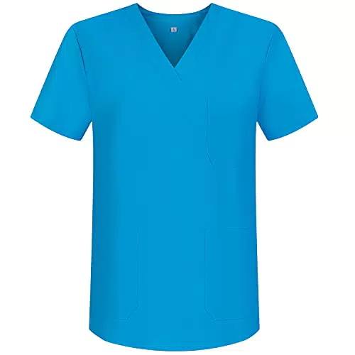 MISEMIYA - Medizinische Uniformen Unisex Top Krankenschwester Krankenhaus Berufskleidung BZ-6801 - X-Small