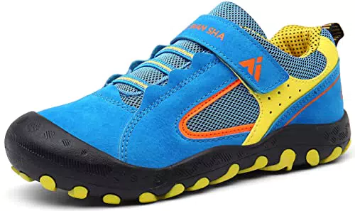 Mishansha Trekkingschuhe Kinder rutschfest Wanderschuhe Mädchen Jungen Laufschuhe Blau Gr.24