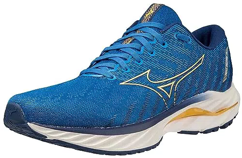 Mizuno Herren Wave Inspire 19 Running Shoes, Snorkel Blue/Pale Marigold/Estate Blue