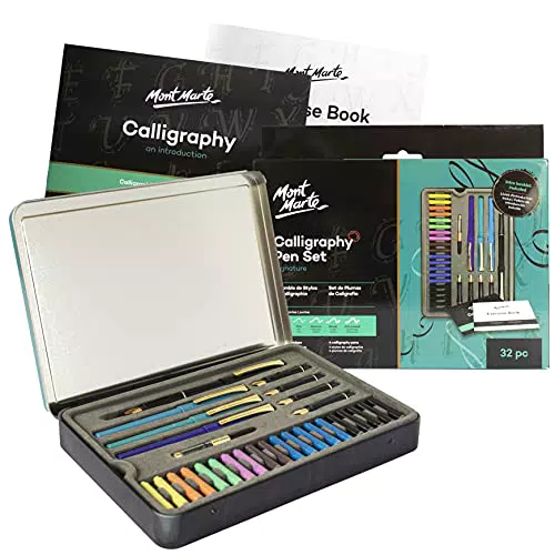 Mont Marte Kalligraphie-Set 32-teilig Enthält: 4x Kalligraphie-Füller