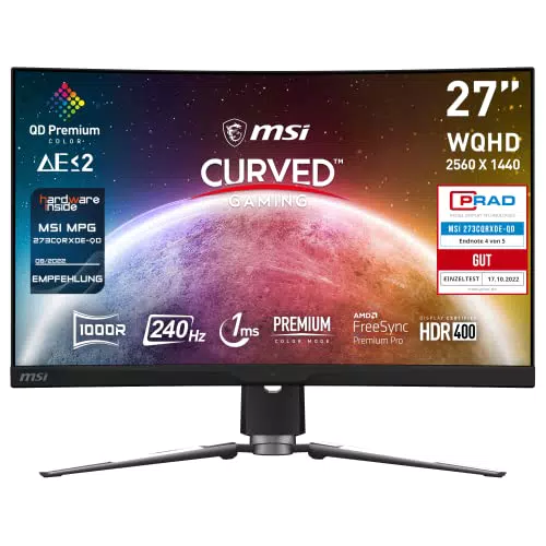 MSI MPG ARTYMIS 273CQRXDE-QD 27 Inch 1000R Curved Gaming Monitor