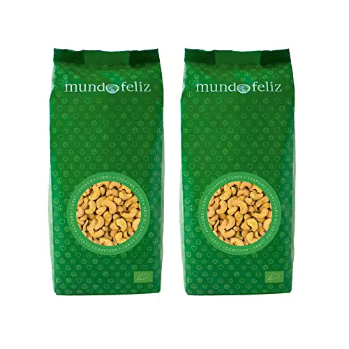 Mundo Feliz - Bio Cashewkerne, geröstet, m. Curry, 2 x 400g