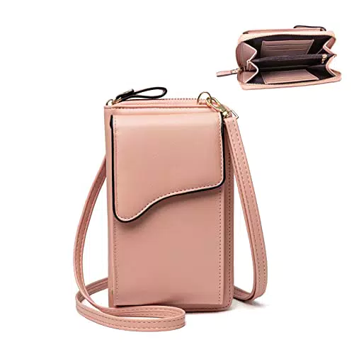 myfriday Damen Handy Umhängetasche Handytasche Crossbody Bag Geldbörse mit 6 Kartenfächern Verstellbar Schultergurt