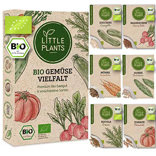 Nachhaltiges BIO Gemüsesamen Set - 6 Sorten BIO Gemüse Samen