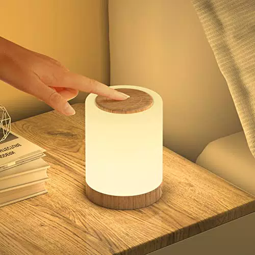 Nachttischlampe, Nachttischlampe Touch Dimmbar mit 10 Farben