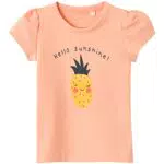 name it Baby Girls NBFFANNA SS Top, Peach Nectar, 68