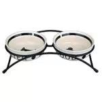 Napf-Set, Keramik/Metall, 2 × 1, 6 l/ø 20 cm/41 × 10 × 20 cm