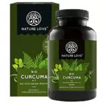 NATURE LOVE Bio Curcuma - 240 Kapseln - mit Curcumin aus Kurkuma und Piperin aus schwarzem Pfeffer - hochdosiert