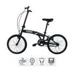 Nilox X0, Klapprad, Radgröße 50, 8 cm, Matt-Schwarz