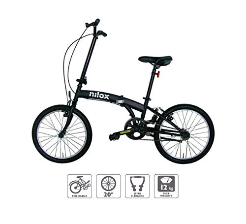 Nilox X0, Klapprad, Radgröße 50, 8 cm, Matt-Schwarz
