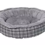 Nobby Donut Classic KAPU grau kariert; Ø 80 x 18 cm