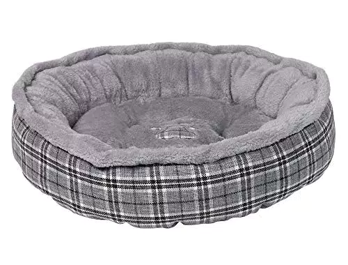 Nobby Donut Classic KAPU grau kariert; Ø 80 x 18 cm