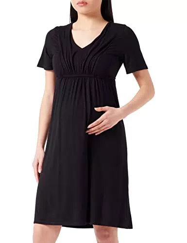 Noppies Damen Dress Beira Short Sleeve Kleid, Black - P090