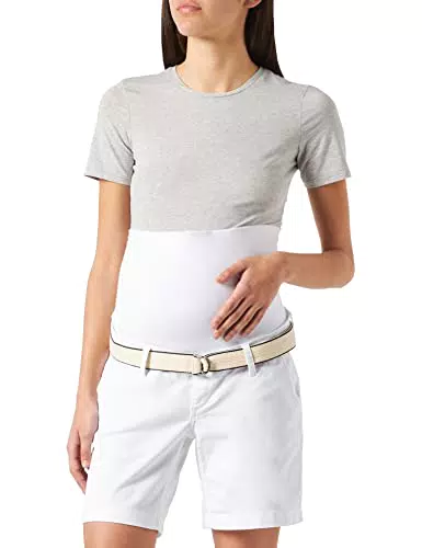 Noppies Damen Over the Belly Leland Shorts, Every Day White - P150