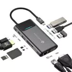 NOVOO USB C Hub Dual Display Docking Station 9-in-1 mit HDMI 4K