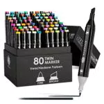 OfficeTree 80x Alkohol Marker Set - Twin Tip Marker - 40x Intensive und 40x Pastell Farben in einer Stifte Box - Twin Marker zum Zeichnen und Malen - Graffiti Stifte auch als Manga Stifte