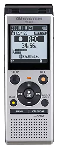 OM SYSTEM WS-882 hochwertiger digitaler Voice Recorder mit Stereomikrofonen