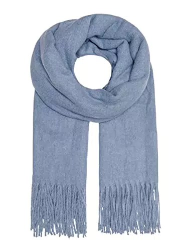 ONLY Damen Onlaida Life Wool Scarf Cc Schal, Dusty Blue/Detail:MELANGE